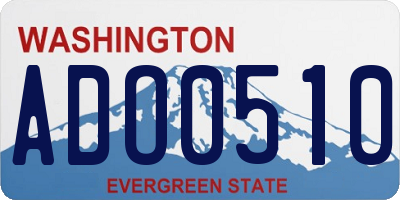 WA license plate ADO0510