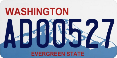 WA license plate ADO0527