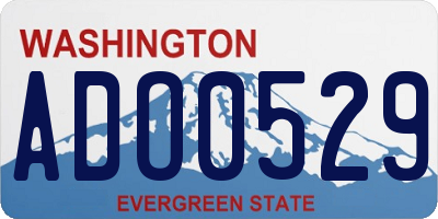 WA license plate ADO0529