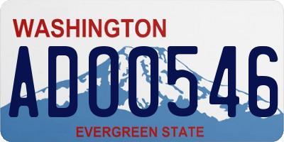 WA license plate ADO0546