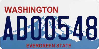 WA license plate ADO0548