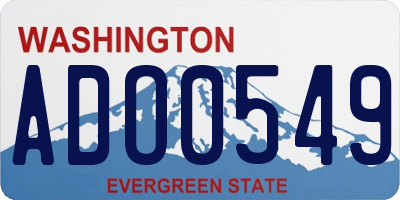 WA license plate ADO0549