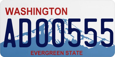 WA license plate ADO0555