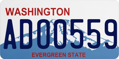 WA license plate ADO0559