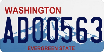 WA license plate ADO0563