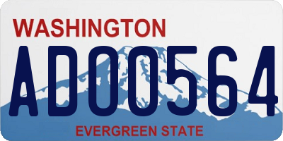 WA license plate ADO0564