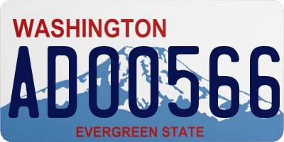 WA license plate ADO0566