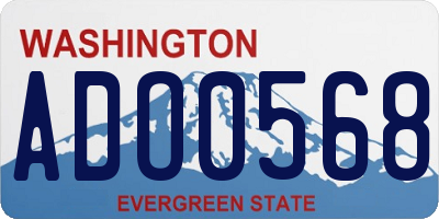 WA license plate ADO0568