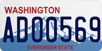 WA license plate ADO0569