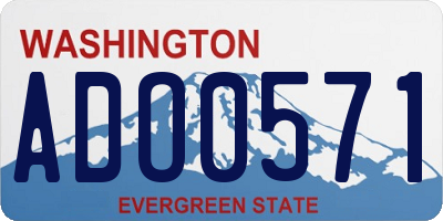 WA license plate ADO0571