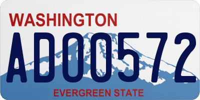 WA license plate ADO0572