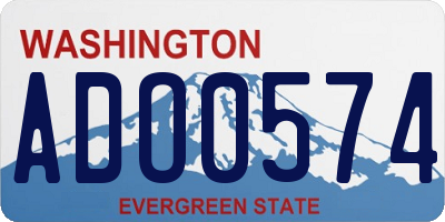 WA license plate ADO0574