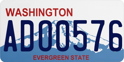 WA license plate ADO0576
