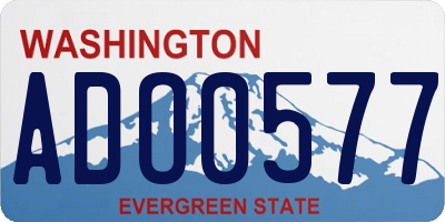 WA license plate ADO0577