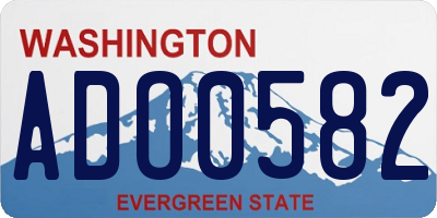 WA license plate ADO0582