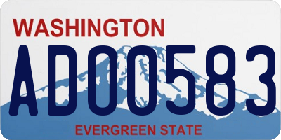 WA license plate ADO0583