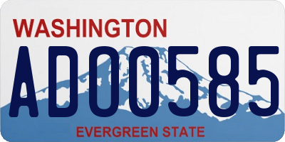 WA license plate ADO0585