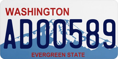 WA license plate ADO0589