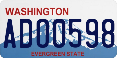 WA license plate ADO0598