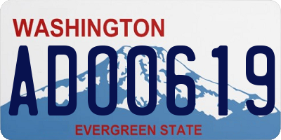 WA license plate ADO0619