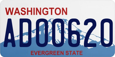 WA license plate ADO0620