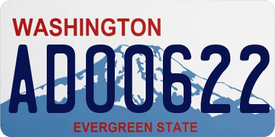 WA license plate ADO0622