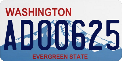 WA license plate ADO0625