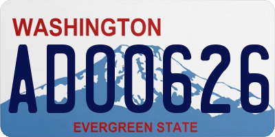 WA license plate ADO0626