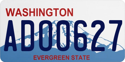 WA license plate ADO0627