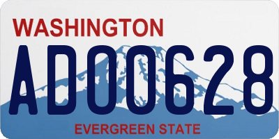 WA license plate ADO0628