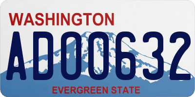 WA license plate ADO0632