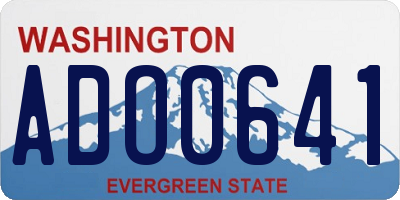 WA license plate ADO0641