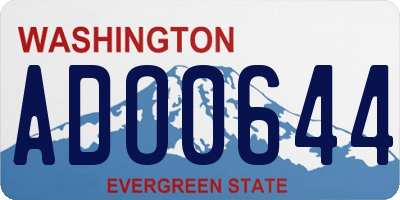 WA license plate ADO0644