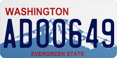 WA license plate ADO0649