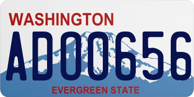 WA license plate ADO0656