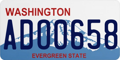 WA license plate ADO0658