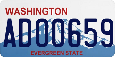 WA license plate ADO0659