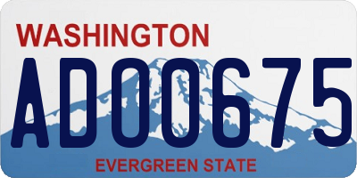WA license plate ADO0675