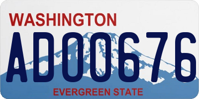 WA license plate ADO0676