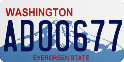 WA license plate ADO0677