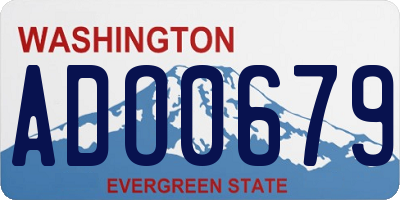 WA license plate ADO0679