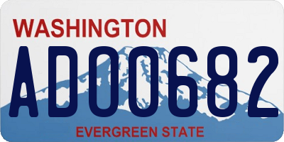 WA license plate ADO0682