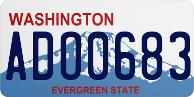 WA license plate ADO0683