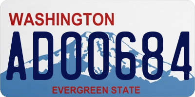WA license plate ADO0684