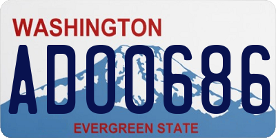 WA license plate ADO0686