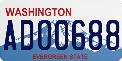 WA license plate ADO0688