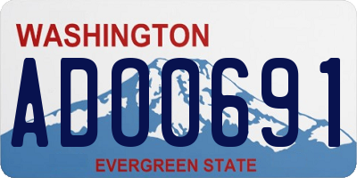 WA license plate ADO0691