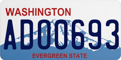 WA license plate ADO0693