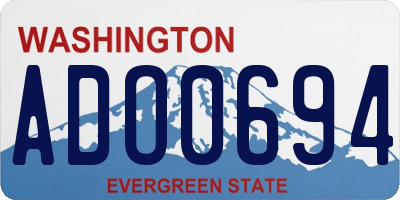 WA license plate ADO0694