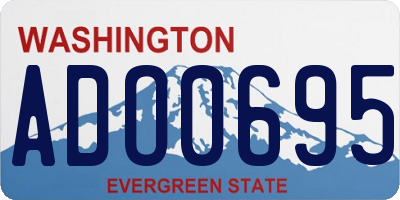 WA license plate ADO0695